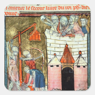 Siege of the Chateau de Chinon Square Sticker