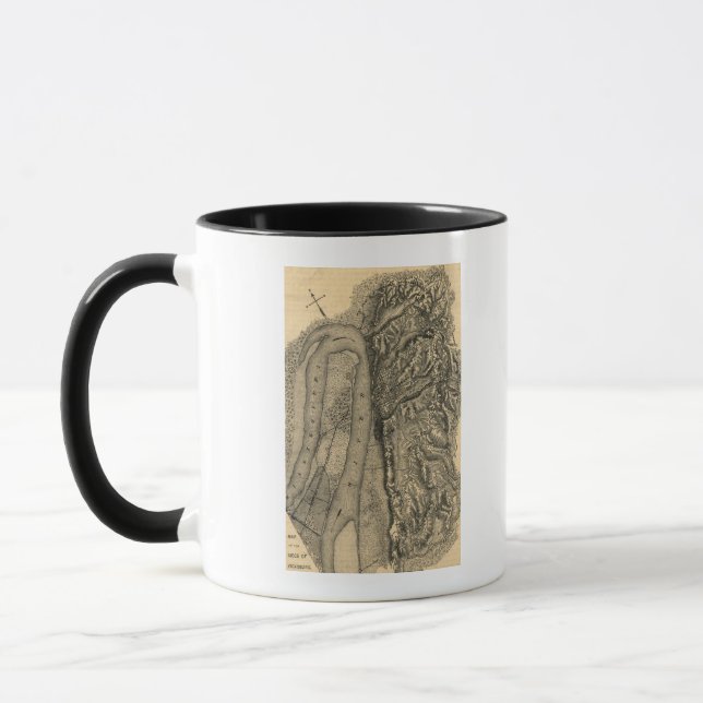 Siege of Vicksburg - Civil War Panoramic Map Mug (Left)