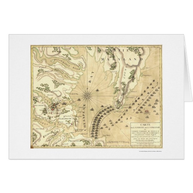 Siege of Yorktown Map 1781 (Front Horizontal)