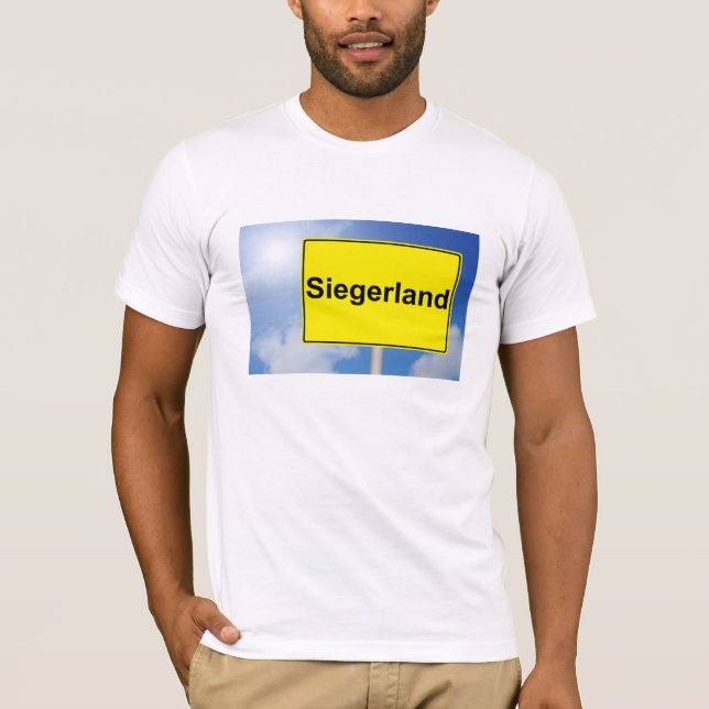 Siegerland Shield with sky background T-Shirt (Front)