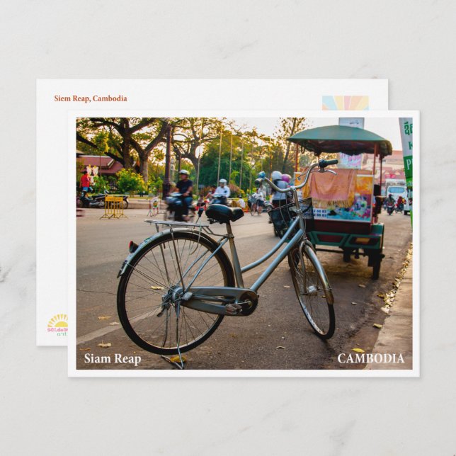 Siem Reap Bicycle Street – Travel Postcard (Front/Back)