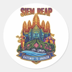 SIEM REAP CLASSIC ROUND STICKER