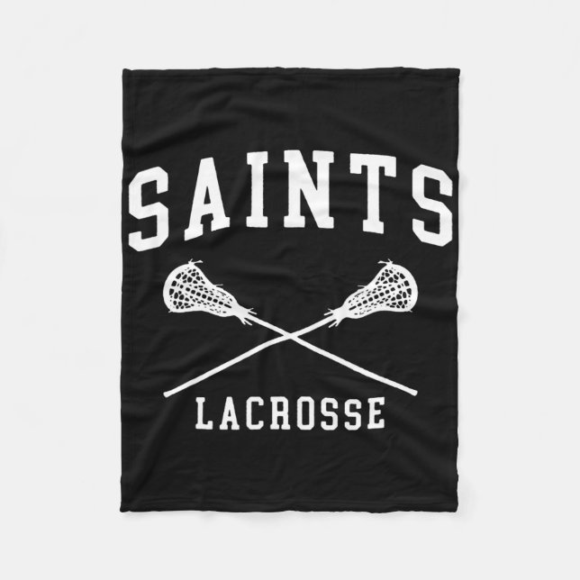 Siena College Saints Lacrosse Throwback Retro Cros Fleece Blanket (Front)
