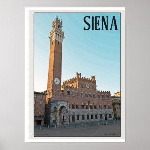 Siena Palazzo Pubblico Morning Poster