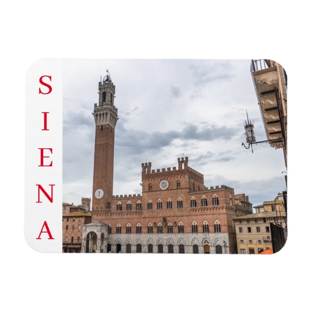 Siena Palazzo Pubblico view fridge magnet (Horizontal)