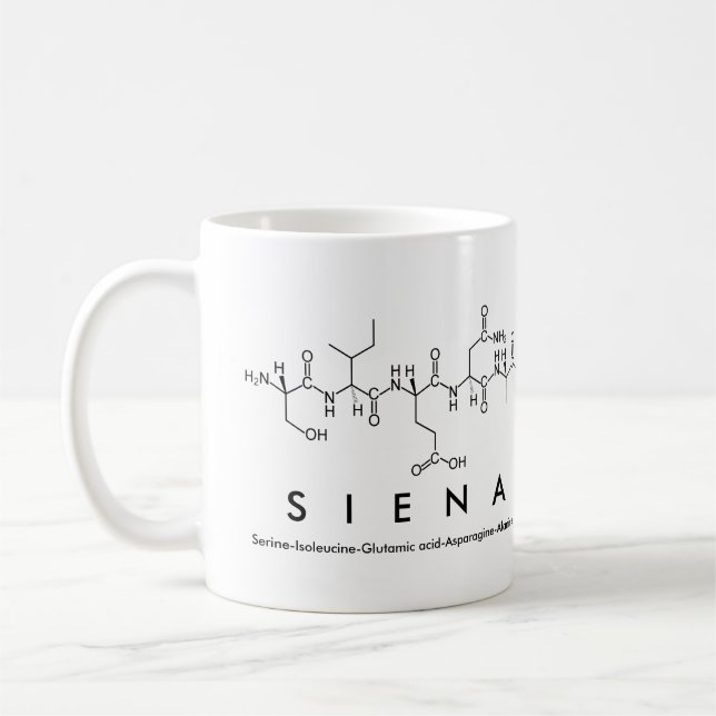 Siena peptide name mug (Left)