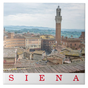 Siena Piazza del Campo view ceramic tile