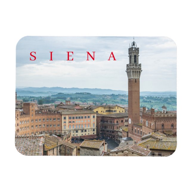 Siena Torre del Mangia view fridge magnet (Horizontal)