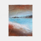 Siena Turquoise Abstract Small Fleece Blanket