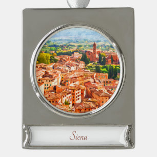 Siena Watercolor Painting Art Ornament