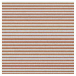 Sienna and Light Grey Stripes Fabric