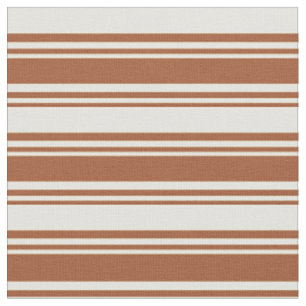 Sienna and Light Yellow Striped/Lined Pattern Fabric