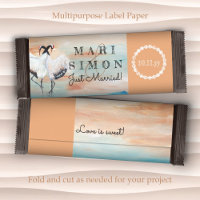 Sienna Beige Asian Wedding Candy Bar Wrapper