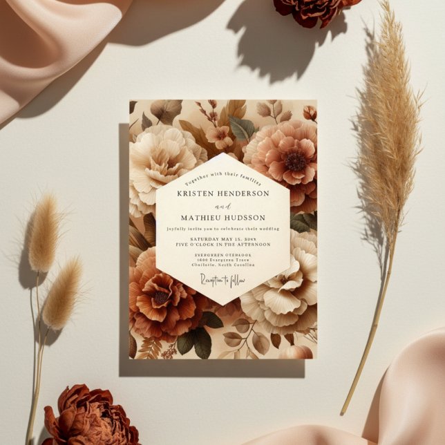 Sienna Bloom Wedding Invitation (Creator Uploaded)