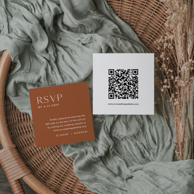 SIENNA Bohemian RSVP Card, QR Code Insert (Creator Uploaded)