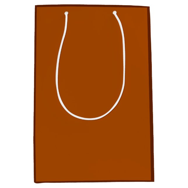 Sienna Brown background ready to customise Medium Gift Bag (Front)