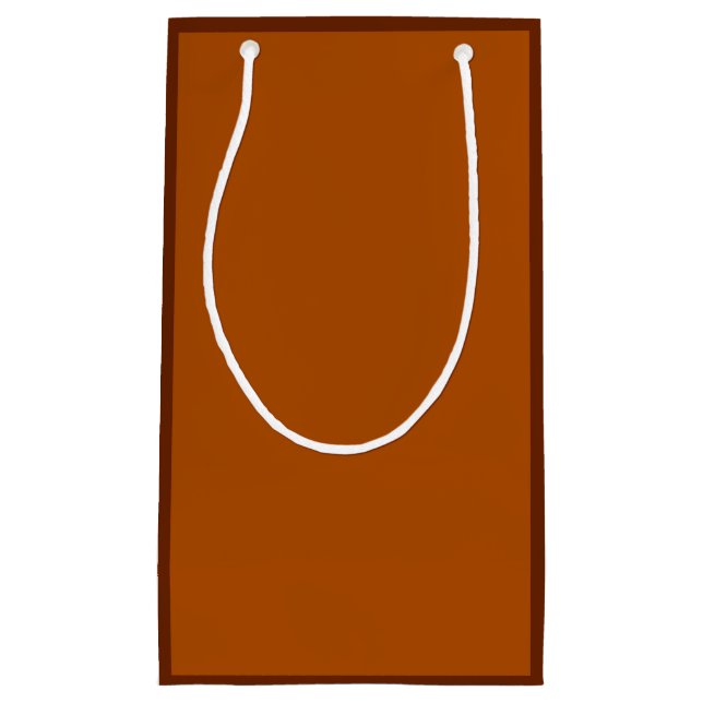 Sienna Brown background ready to customise Small Gift Bag (Front)