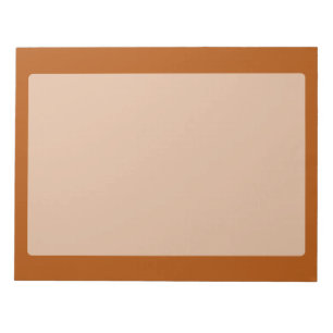 Sienna brown color accent ready to customize notepad