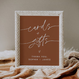 SIENNA Cards and Gifts Sign - Terracotta Wedding