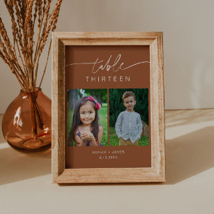 SIENNA Childhood Photos Table Number Card 5x7