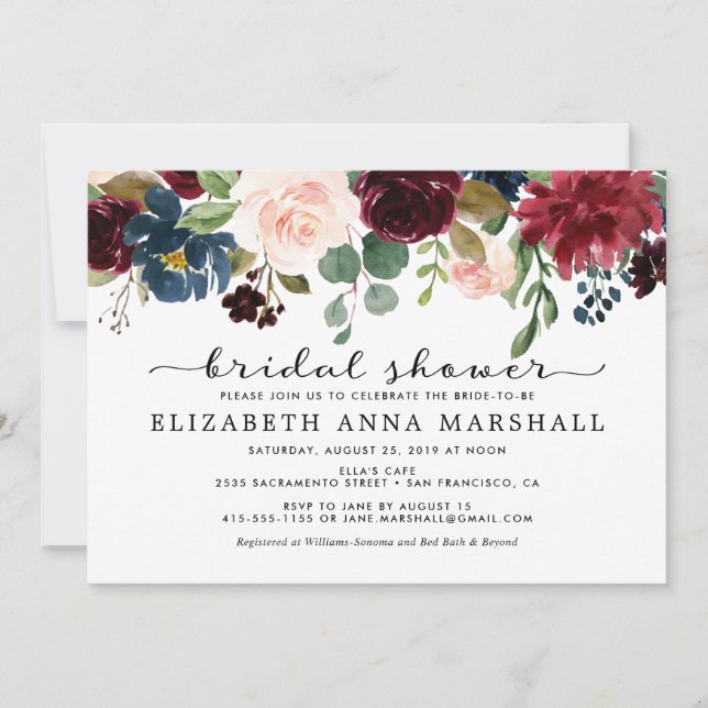 Sienna Collection | Bridal Shower Invitation (Front)