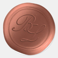 Sienna Double Monogram Faux Wax Seal Stickers