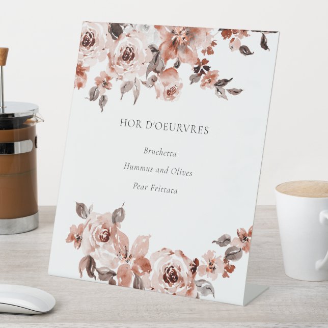 Sienna Floral Table Top Sign (In SItu)