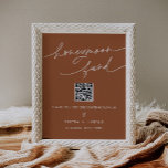 SIENNA Honeymoon Fund Wedding Sign - Terracotta<br><div class="desc">The Sienna Collection perfectly captures the essence of a bohemian, rustic, western or desert celebration. The collection features a modern script font that lends a touch of elegance and sophistication to the warm terracotta hues used throughout the collection. This collection is perfect for anyone who want to convey a sense...</div>