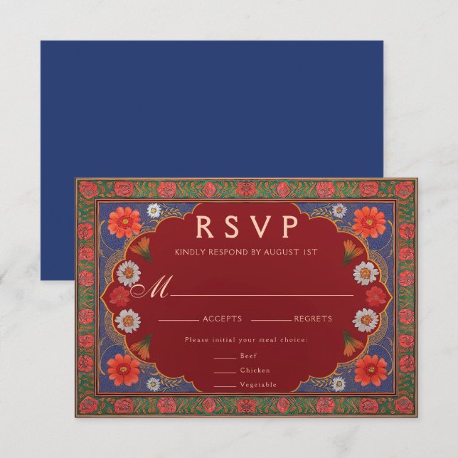 SIENNA I : Wedding RSVP Card (Front/Back)