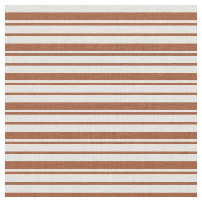 Sienna & Light Yellow Lined/Striped Pattern Fabric (Close Up)