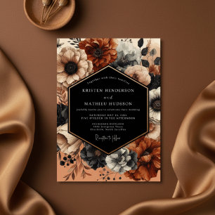 Sienna Moody Floral Romance Wedding Invitation