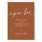 SIENNA Open Bar Wedding Sign