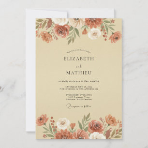 Sienna Organic Fall Wedding Invitation
