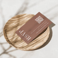 Sienna Rust Wedding QR Code RSVP