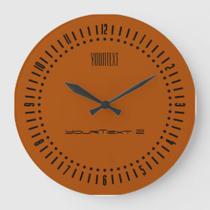 Sienna Solid Color to Personalize on a Large Clock