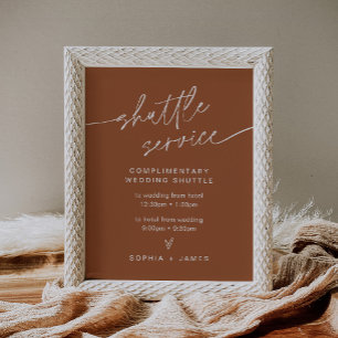 SIENNA Wedding Shuttle Service Sign