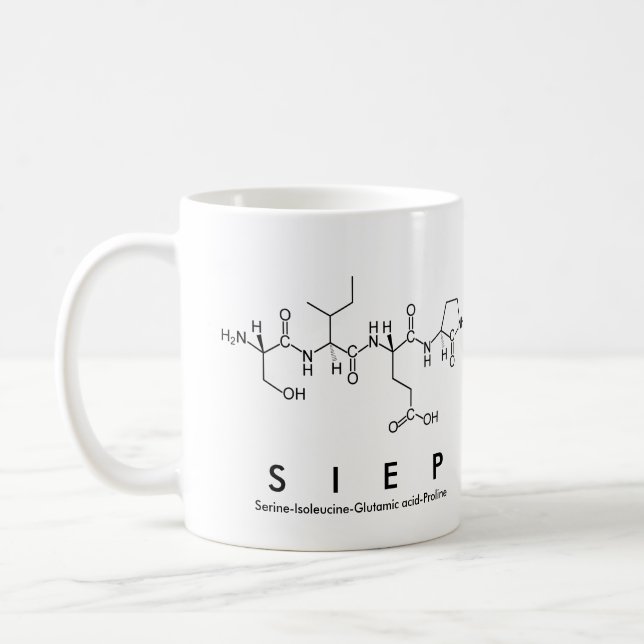 Siep peptide name mug (Left)