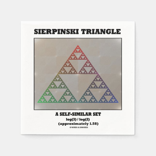 Sierpinski Triangle (Fractal Self-Similar Set) Napkin (Front)