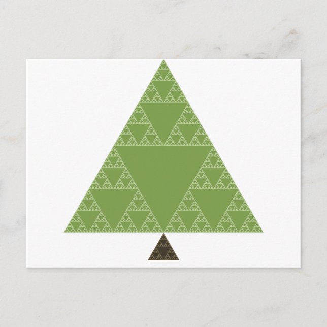 Sierpinski Triangle Tree Postcard (Front)