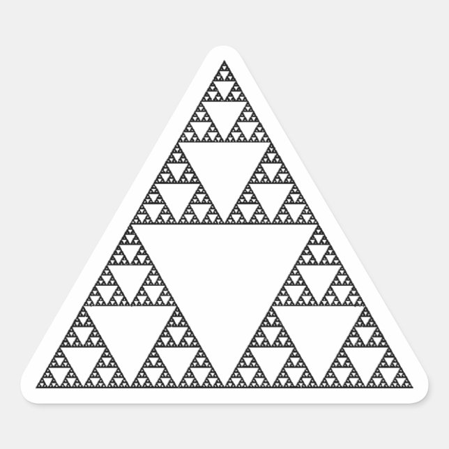 Sierpinski Triangle Triangle Sticker (Front)