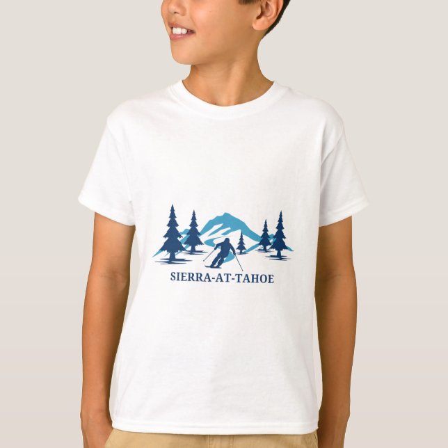 Sierra-at-tahoe California Ski Resort Skiing Skier T-Shirt (Front)