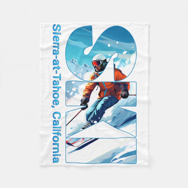 Sierra-at-tahoe Cool Skiing Vacation Ski Outdoor S Fleece Blanket (Front)