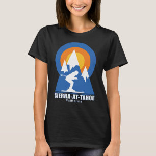 Sierra At Tahoe Ski Sunset Retro T-Shirt