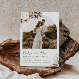 SIERRA Bohemian Arch Photo Engagement Party Invitation