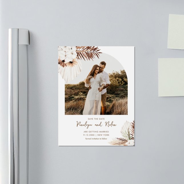SIERRA Bohemian Arch Photo Save The Date Magnet (Creator Uploaded)