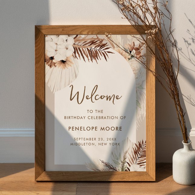 SIERRA Bohemian Birthday Welcome Poster Sign (Creator Uploaded)