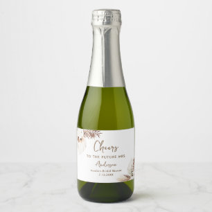 SIERRA Bohemian Bridal Shower Mini  Sparkling Wine Label