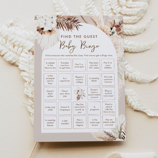 SIERRA Bohemian Find the Guest Baby Bingo Card (Creator Uploaded)