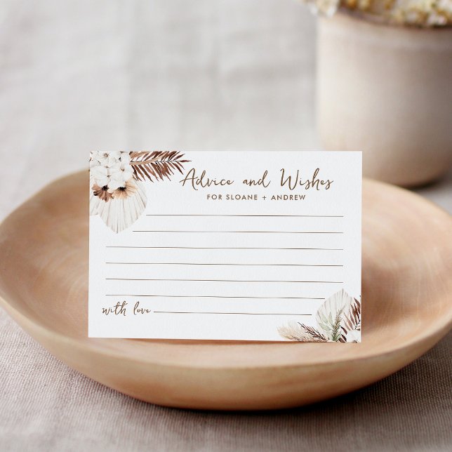 SIERRA Boho Wedding Advice and Wishes Card (Creator Uploaded)