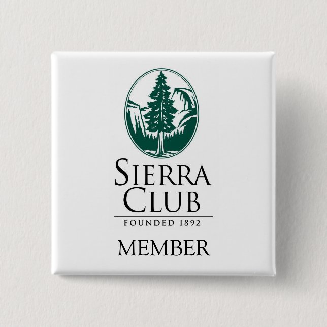 Sierra Club, MEMBER, MEMBER 15 Cm Square Badge (Front)